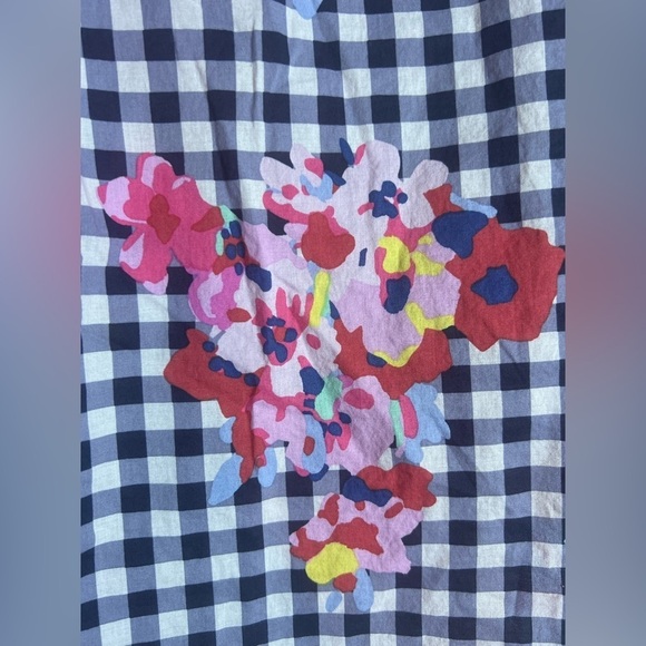 Joules Navy Wallflower Gingham Jae Tank, US 10 - Picture 4 of 7